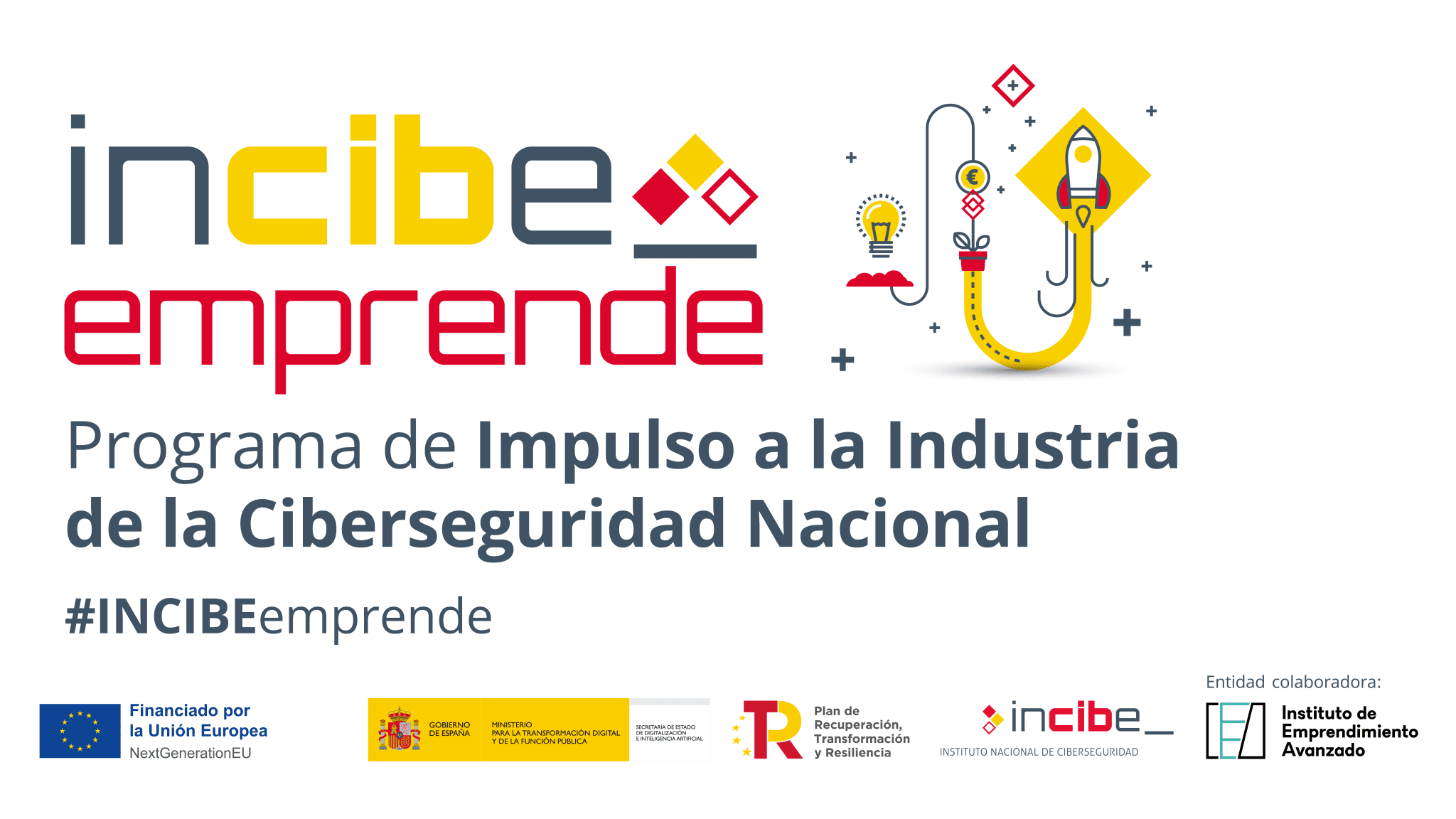 Cabecera del programa INCIBE Emprende del Instituto de Emprendimiento Avanzado